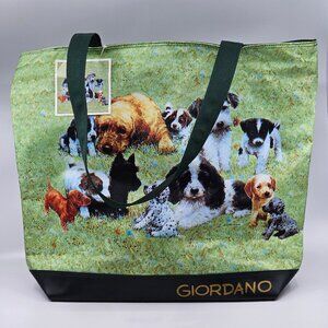 VINTAGE ROBERT GIORDANO PUPPIES LARGE TOTE BAG